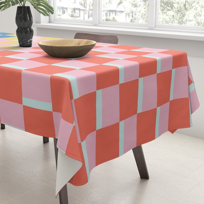 Colorful Checkerboard Tablecloth Gallery Image 3