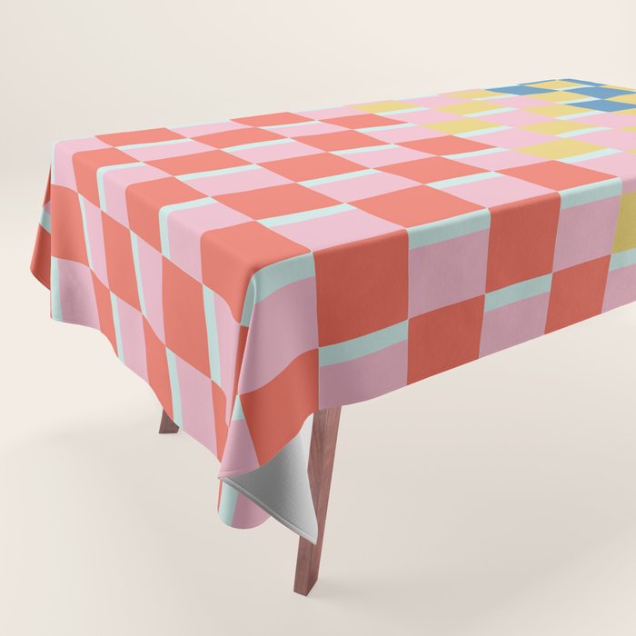 Colorful Checkerboard Tablecloth Gallery Image 1