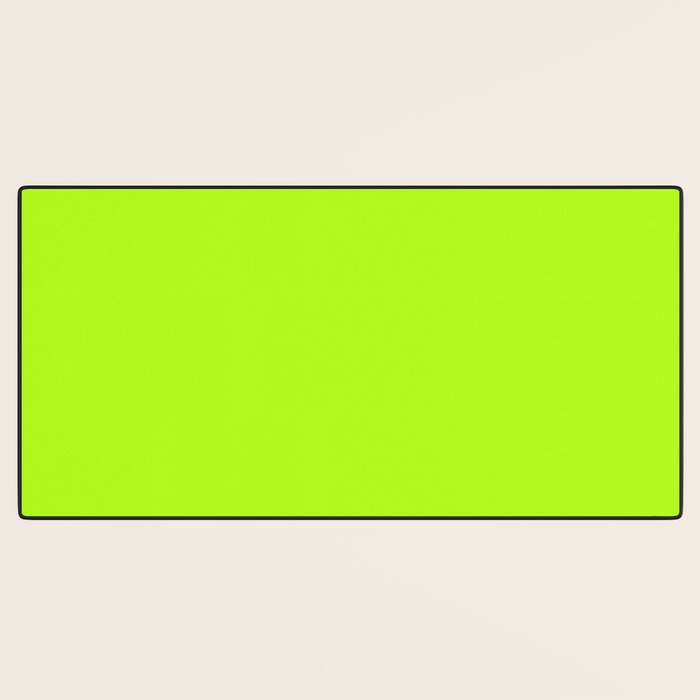 Solid Bright Green Yellow Neon Color Desk Mat Gallery Image 3