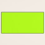 Solid Bright Green Yellow Neon Color Desk Mat Gallery Image 3