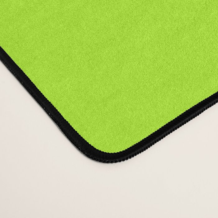 Solid Bright Green Yellow Neon Color Desk Mat Gallery Image 4