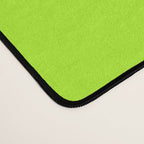 Solid Bright Green Yellow Neon Color Desk Mat Gallery Image 4
