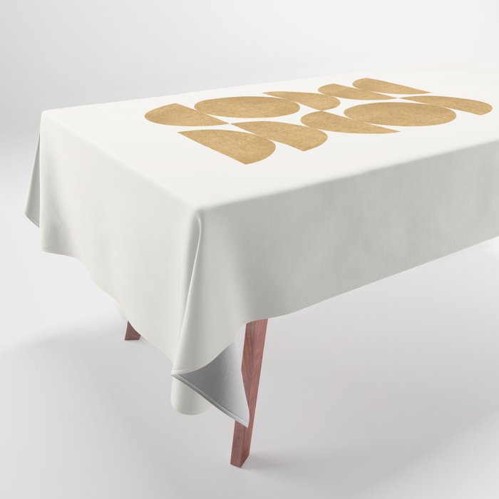 Gold Retro Scandinavian - Mid Century Modern Tablecloth Gallery Image 1