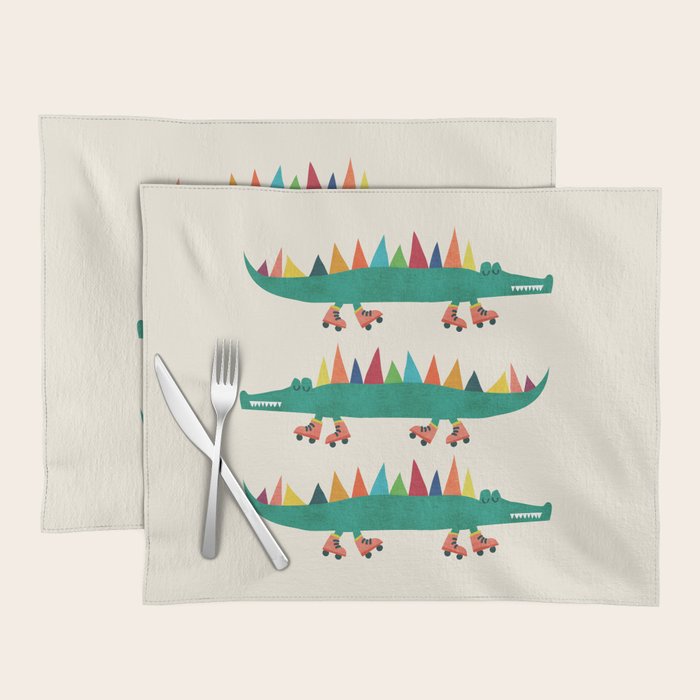 Crocodile on Roller Skates Placemat Gallery Image 1