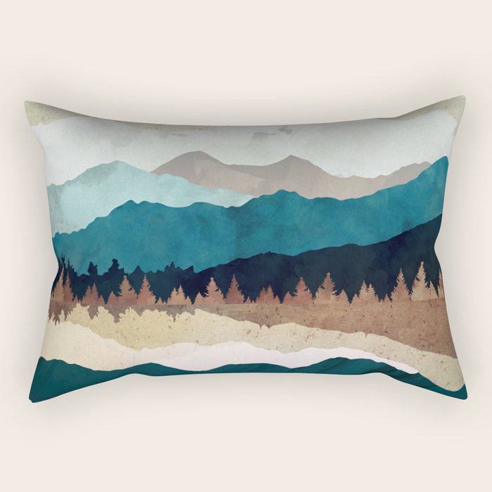 Fall Forest Night Rectangular Pillow Gallery Image 1