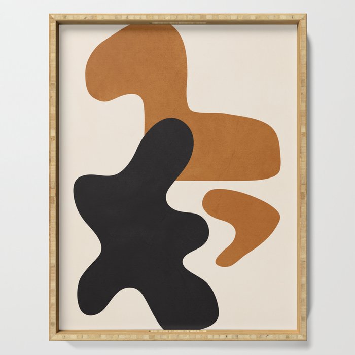 Abstract Art Minimal Shape 6 Serving Tray Gallery Image 1