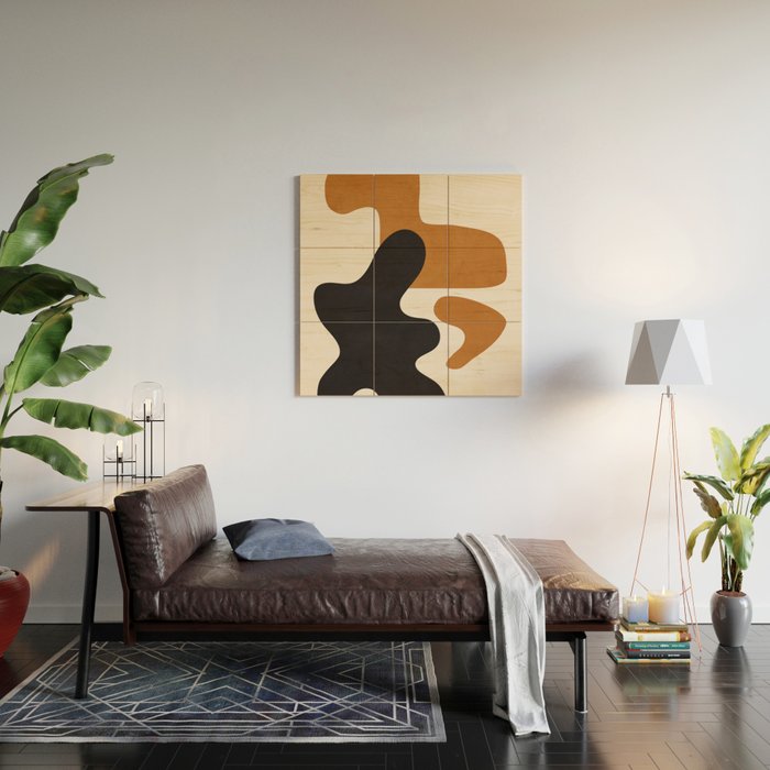 Abstract Art Minimal Shape 6 Wood Wall Art Gallery Image 2