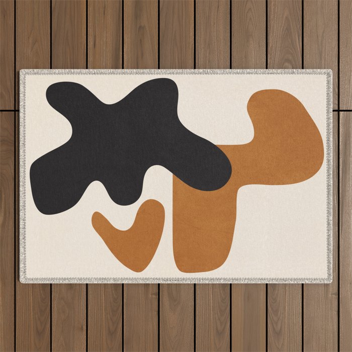 Abstract Art Minimal Shape 6 Outdoor Rug Gallery Image 1