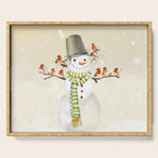 Snowman and Birds Serving Tray Gallery Image 1