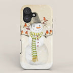 Snowman and Birds iPhone Case Gallery Image 1