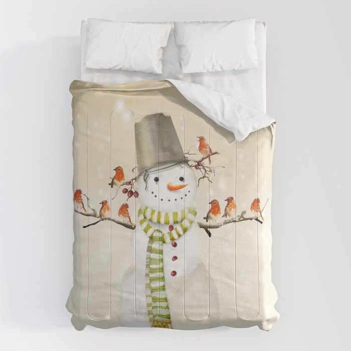 Snowman and Birds Comforter Gallery Image 6