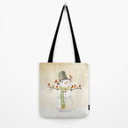 Snowman and Birds Tote Bag Gallery Image 2