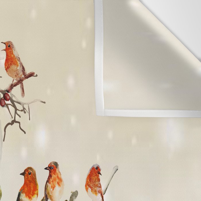 Snowman and Birds Wall Tapestry Gallery Image 3