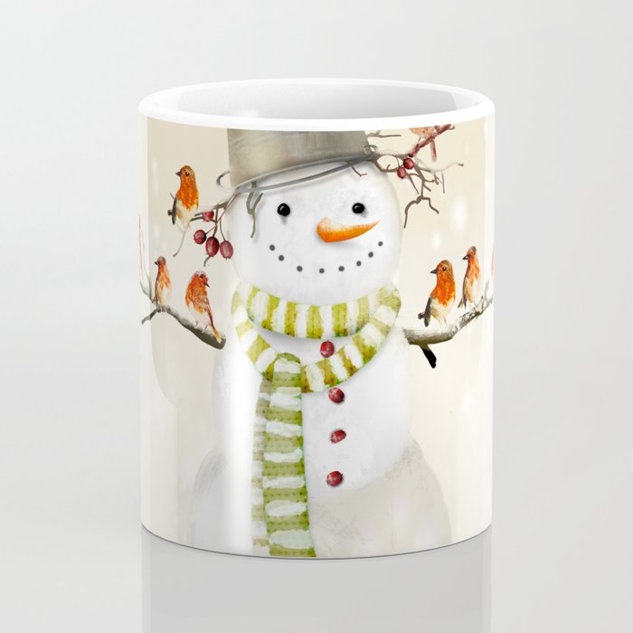 Snowman and Birds Coffee Mug Gallery Image 4