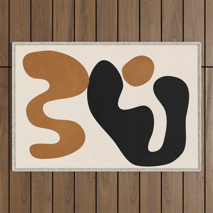 Abstract Art Minimal Shape 5 Outdoor Rug Gallery Image 1