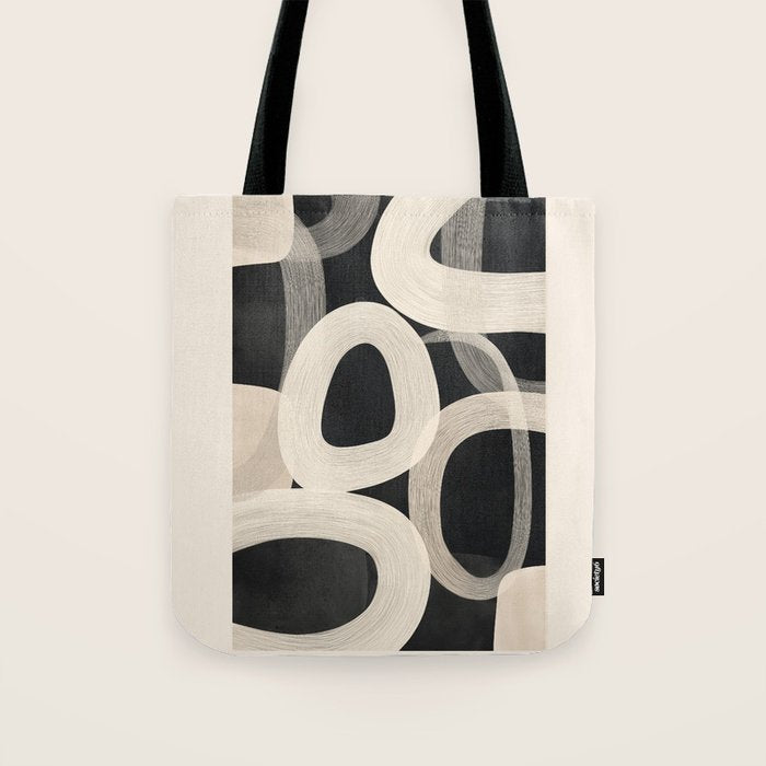 Soft Forms - Abstract Minimalist Line Art Tote Bag Gallery Image 1