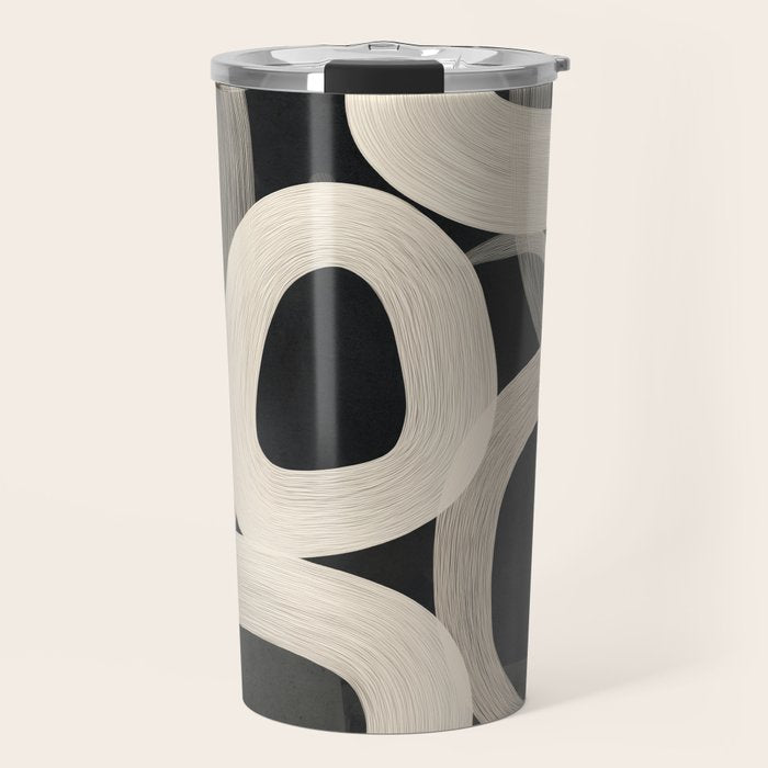 Soft Forms - Abstract Minimalist Line Art Travel Mug Gallery Image 1