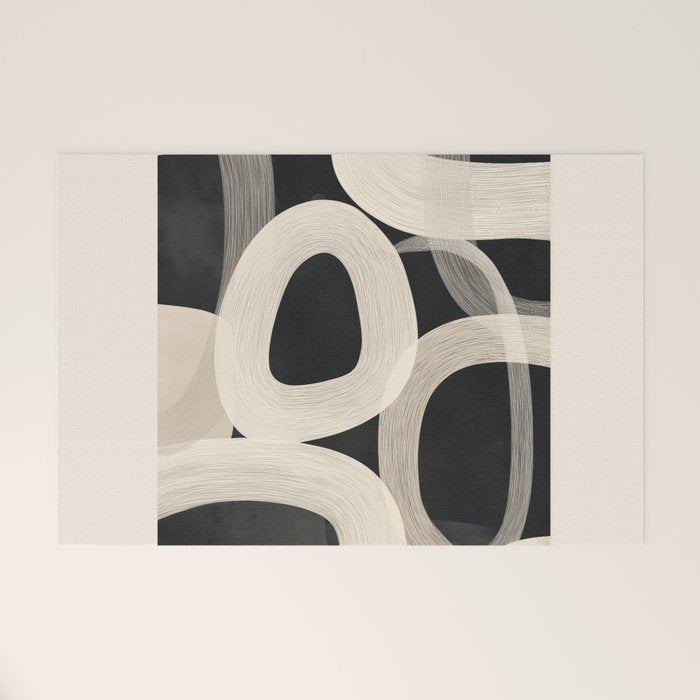 Soft Forms - Abstract Minimalist Line Art Welcome Mat Gallery Image 1