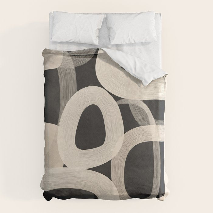 Soft Forms - Abstract Minimalist Line Art Duvet Cover Gallery Image 6
