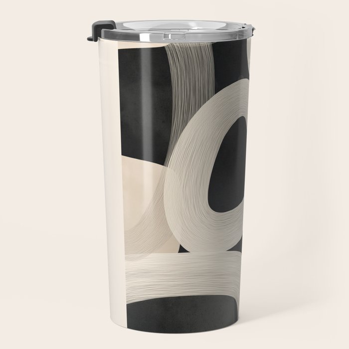 Soft Forms - Abstract Minimalist Line Art Travel Mug Gallery Image 3