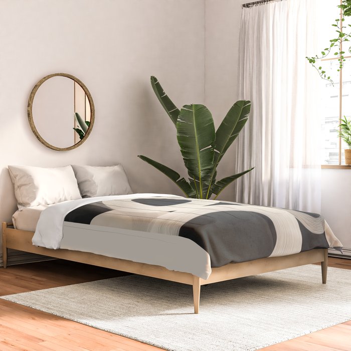Soft Forms - Abstract Minimalist Line Art Comforter Gallery Image 2
