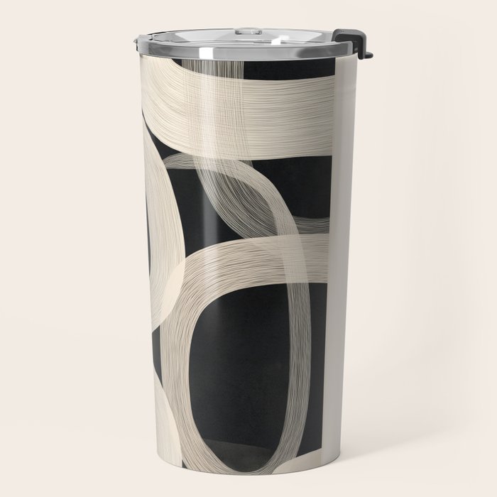Soft Forms - Abstract Minimalist Line Art Travel Mug Gallery Image 2