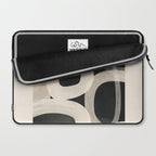 Soft Forms - Abstract Minimalist Line Art Laptop Sleeve Gallery Image 2