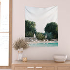 At the pool | Italy travel photography | Summer at the masseria | Ostuni Puglia Wall Tapestry Gallery Image 2