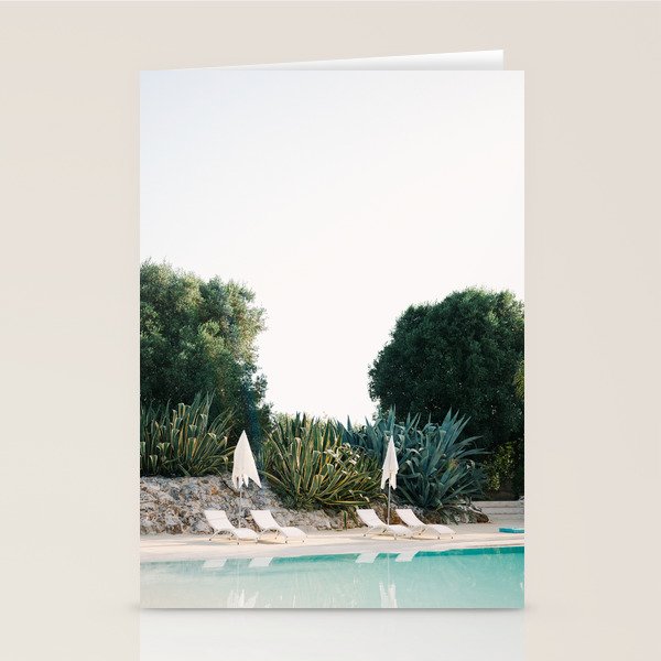 At the pool | Italy travel photography | Summer at the masseria | Ostuni Puglia Stationery Card Gallery Image 2