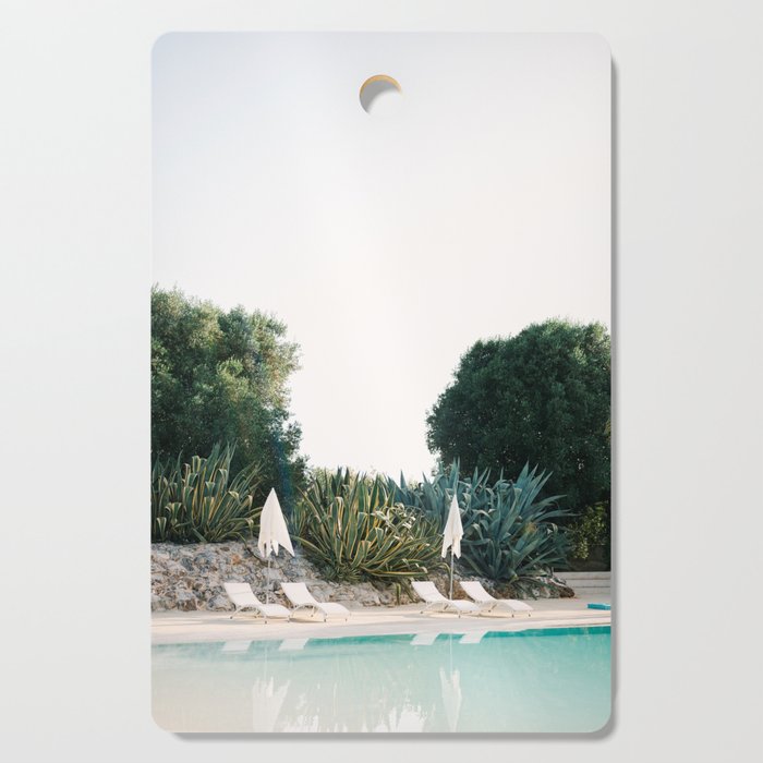 At the pool | Italy travel photography | Summer at the masseria | Ostuni Puglia Cutting Board Gallery Image 1