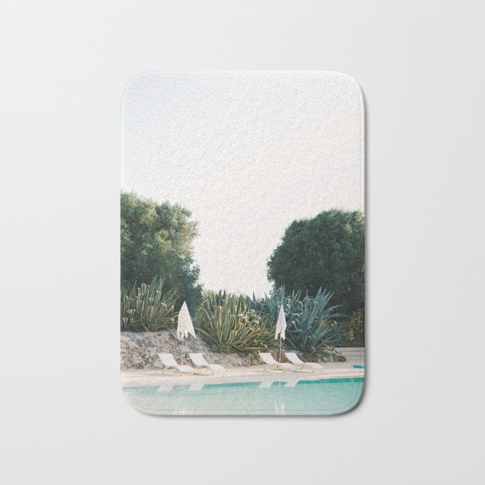 At the pool | Italy travel photography | Summer at the masseria | Ostuni Puglia Bath Mat Gallery Image 1