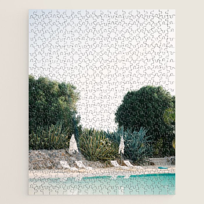At the pool | Italy travel photography | Summer at the masseria | Ostuni Puglia Jigsaw Puzzle Gallery Image 1
