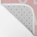C'est La Vie French Pink Hand Lettering Bath Mat Gallery Image 2