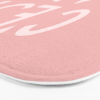 C'est La Vie French Pink Hand Lettering Bath Mat Gallery Image 3