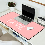 C'est La Vie French Pink Hand Lettering Desk Mat Gallery Image 2