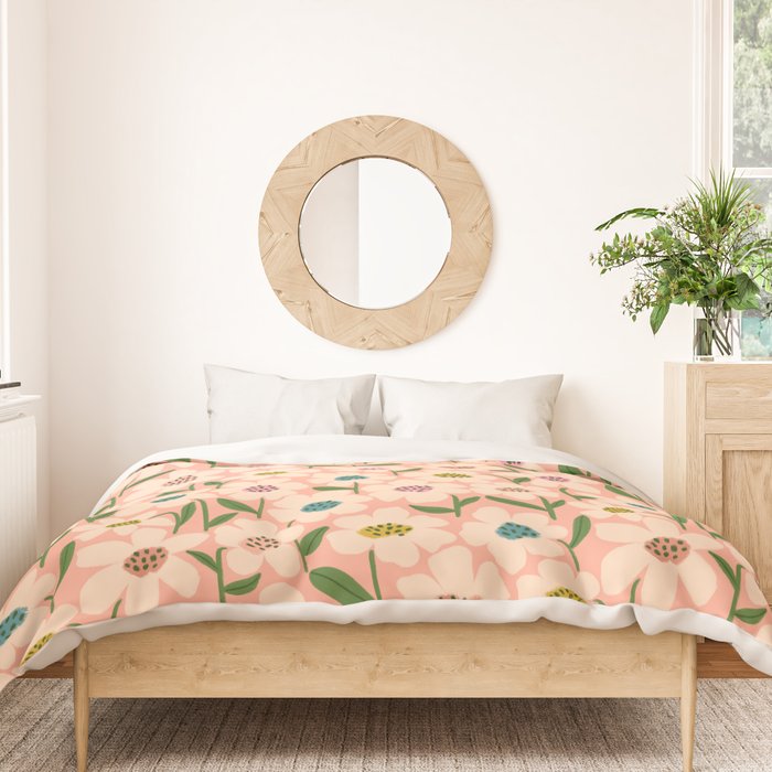 Blossom - Color fun Peach Duvet Cover Gallery Image 3