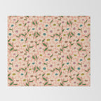 Blossom - Color fun Peach Throw Blanket Gallery Image 2