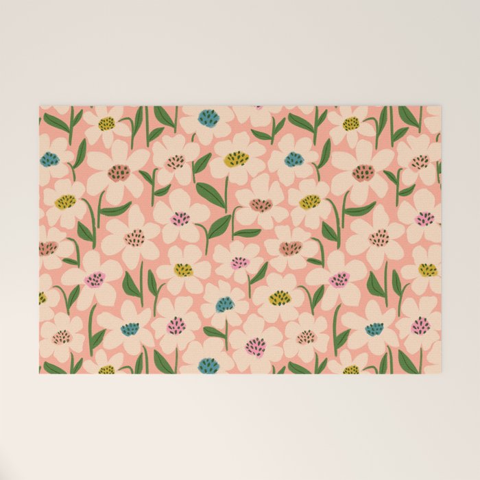 Blossom - Color fun Peach Welcome Mat Gallery Image 1