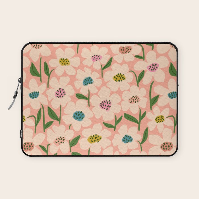 Blossom - Color fun Peach Laptop Sleeve Gallery Image 1