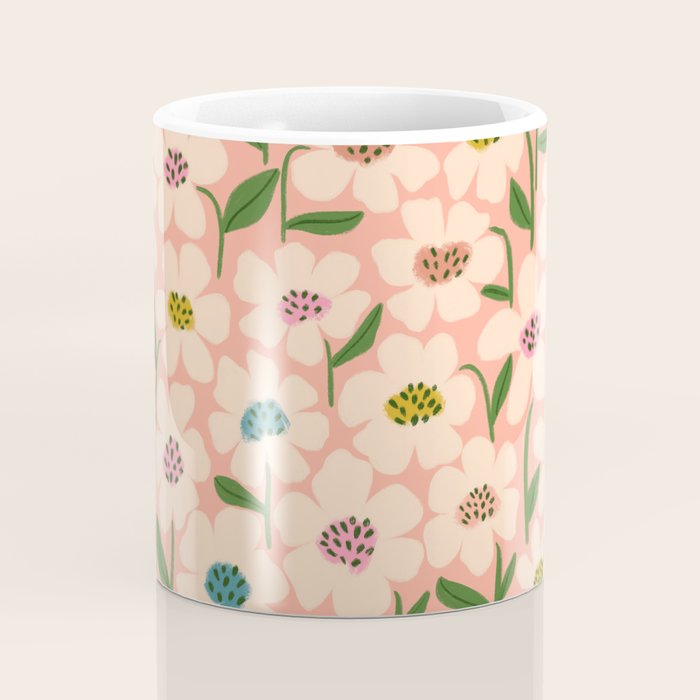 Blossom - Color fun Peach Coffee Mug Gallery Image 4