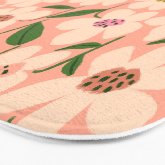 Blossom - Color fun Peach Bath Mat Gallery Image 3