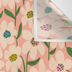 Blossom - Color fun Peach Wall Tapestry Gallery Image 3