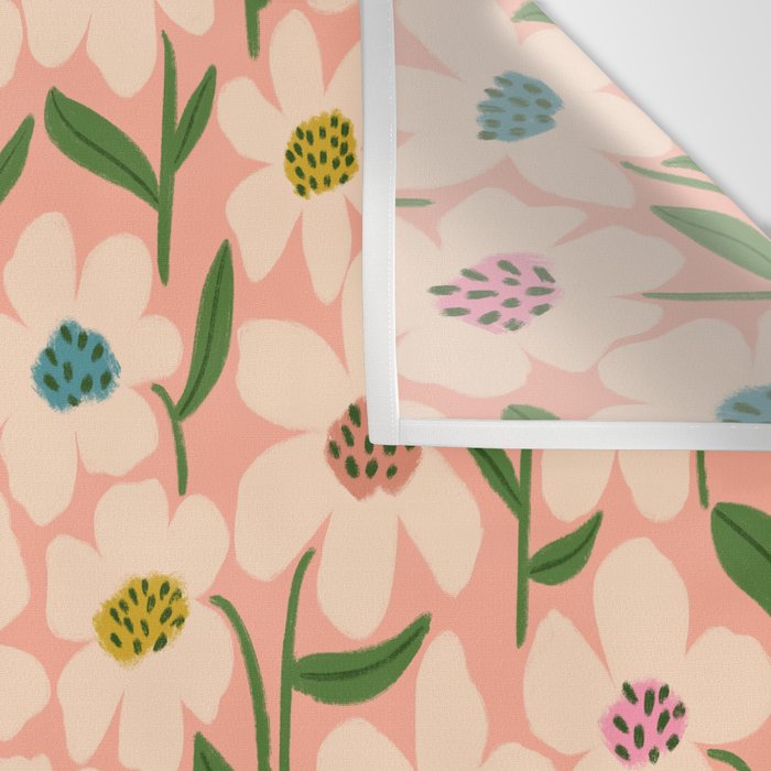 Blossom - Color fun Peach Wall Tapestry Gallery Image 3