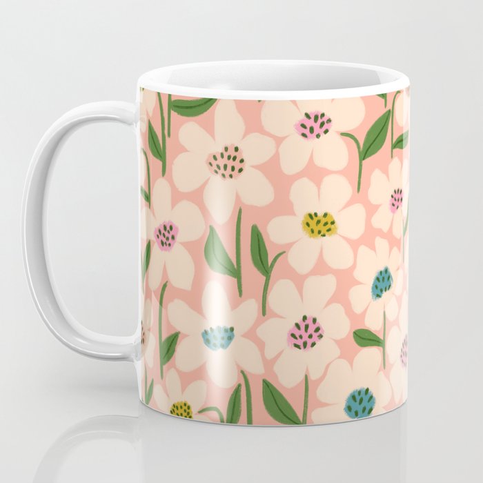 Blossom - Color fun Peach Coffee Mug Gallery Image 3
