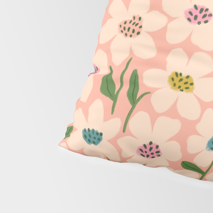 Blossom - Color fun Peach Pillow Sham Gallery Image 4