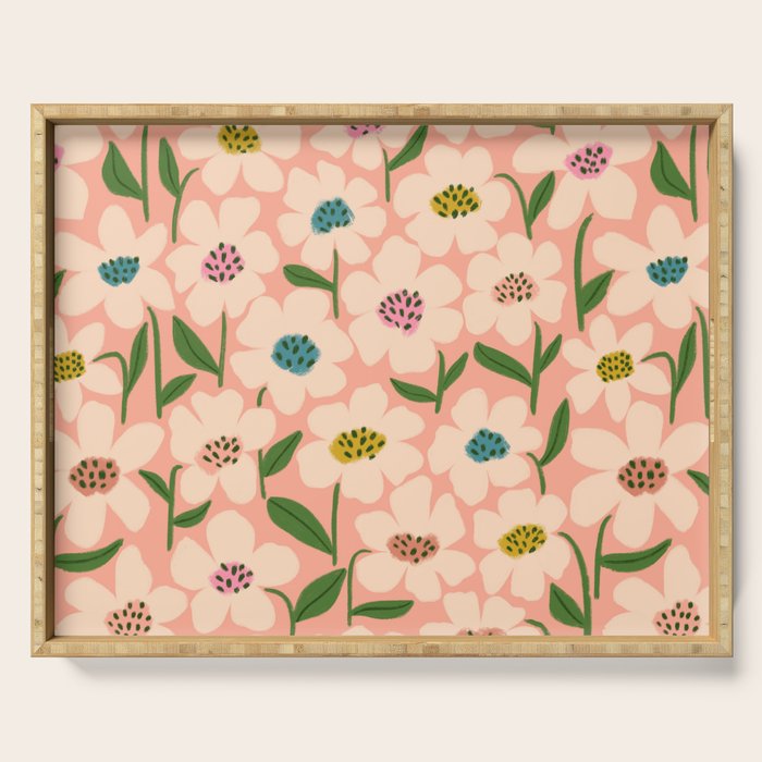 Blossom - Color fun Peach Serving Tray Gallery Image 1