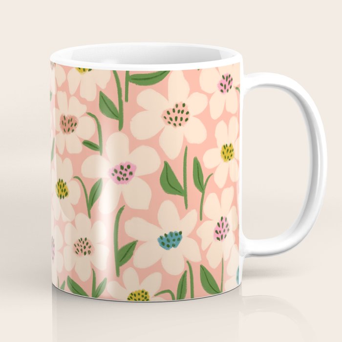 Blossom - Color fun Peach Coffee Mug Gallery Image 1