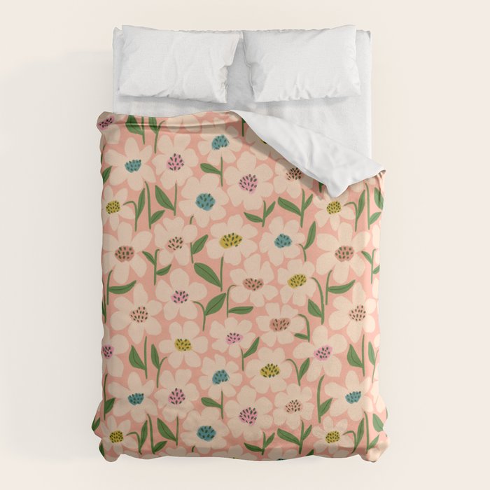 Blossom - Color fun Peach Duvet Cover Gallery Image 1