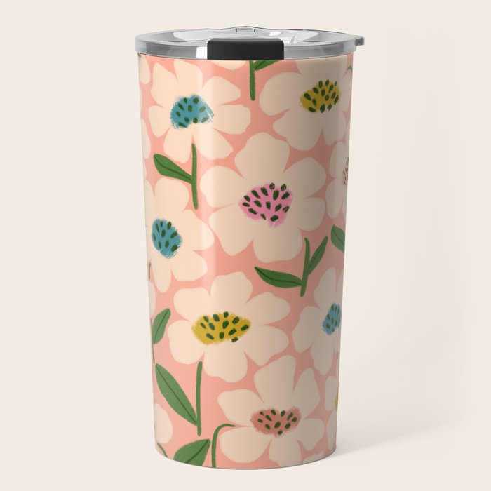 Blossom - Color fun Peach Travel Mug Gallery Image 1
