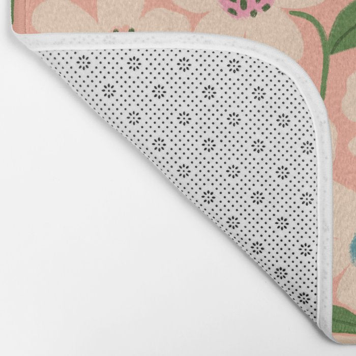 Blossom - Color fun Peach Bath Mat Gallery Image 2